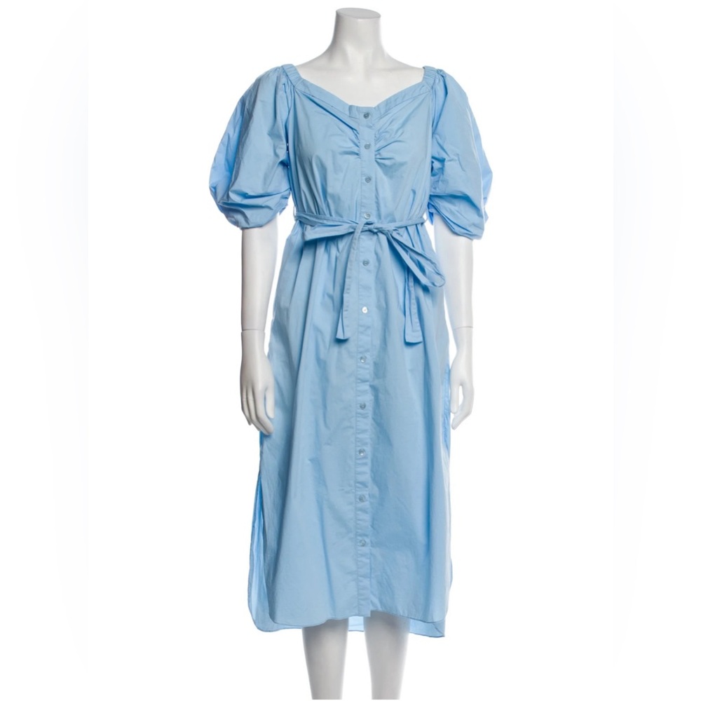 STAUD Off the Shoulder Midi Dress